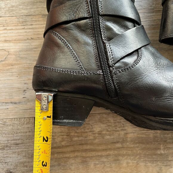 Pikolinos Knee High Boot EU 38 Black Heel Women's 7.5 / 8 Leather Buckle - Picture 8 of 14